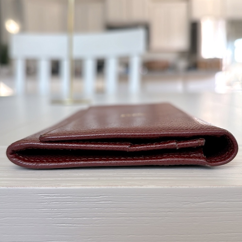 Yves Saint Laurent YSL Belle de Jour Red Leather Classic Large Clutch Wallet - Picture 13 of 17
